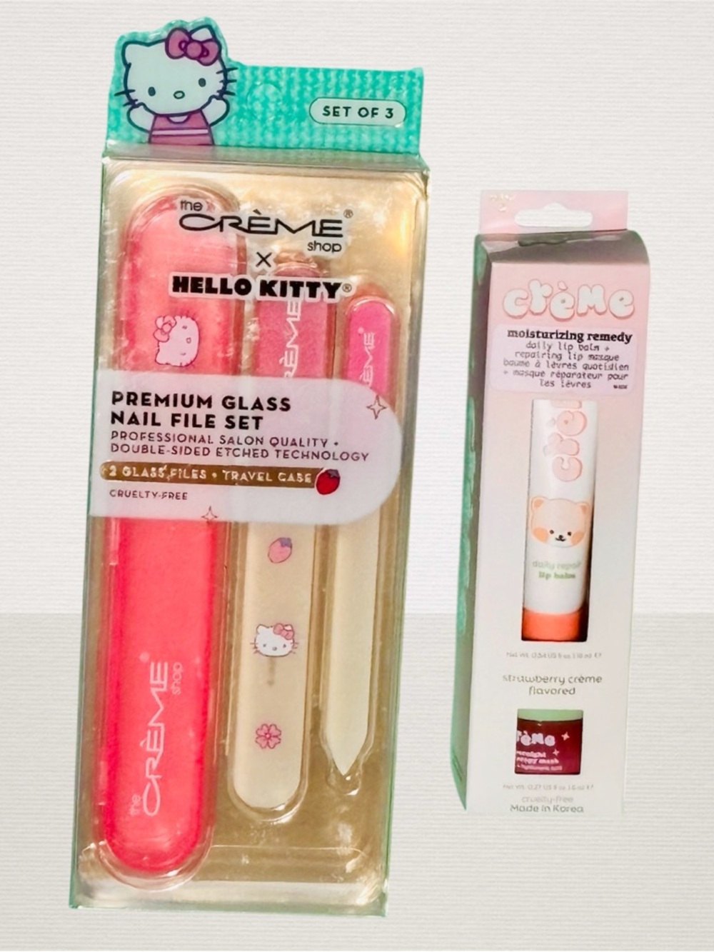 Hello Kitty x The Crème Shop Premium Nail Files & Lip Balm and Mask Set
